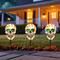 15" Lighted Skeleton Head Halloween Pathway Markers with Sound Set